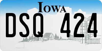 IA license plate DSQ424