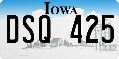IA license plate DSQ425
