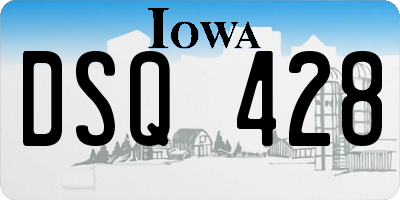 IA license plate DSQ428