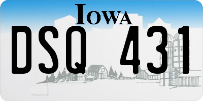 IA license plate DSQ431