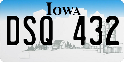 IA license plate DSQ432