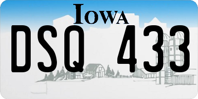 IA license plate DSQ433