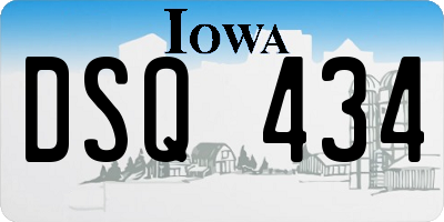 IA license plate DSQ434