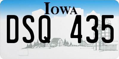 IA license plate DSQ435