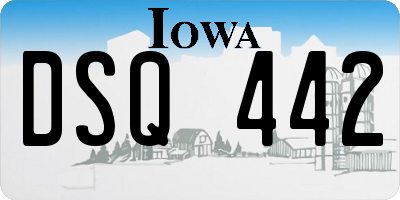 IA license plate DSQ442