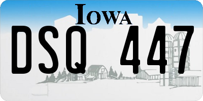 IA license plate DSQ447