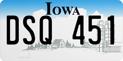 IA license plate DSQ451
