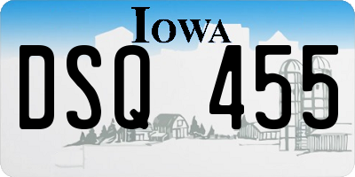 IA license plate DSQ455