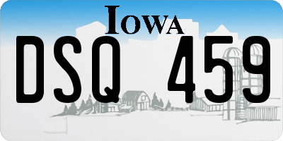 IA license plate DSQ459