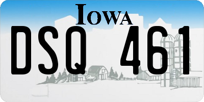 IA license plate DSQ461