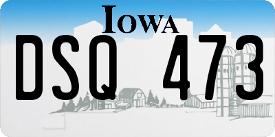 IA license plate DSQ473
