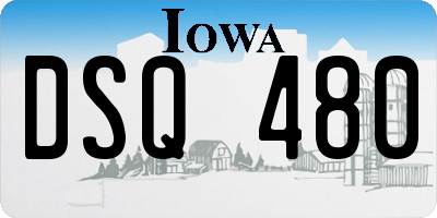 IA license plate DSQ480
