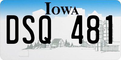 IA license plate DSQ481