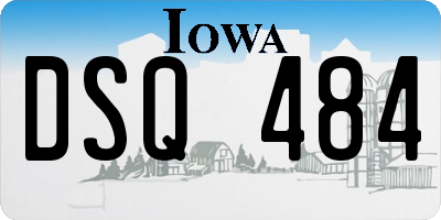 IA license plate DSQ484