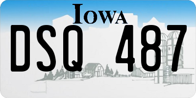 IA license plate DSQ487