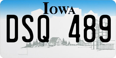 IA license plate DSQ489