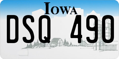 IA license plate DSQ490