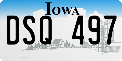 IA license plate DSQ497