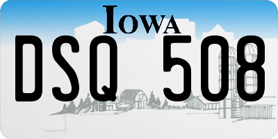 IA license plate DSQ508
