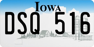 IA license plate DSQ516