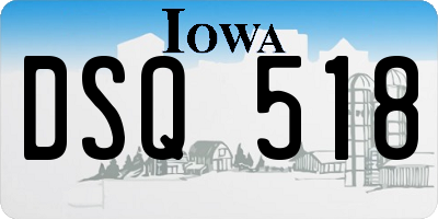 IA license plate DSQ518