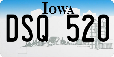 IA license plate DSQ520