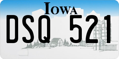 IA license plate DSQ521