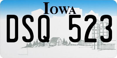 IA license plate DSQ523