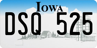 IA license plate DSQ525
