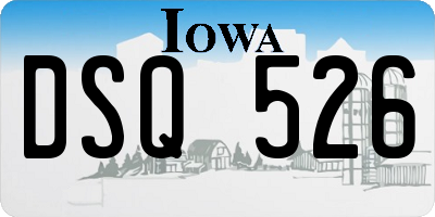 IA license plate DSQ526