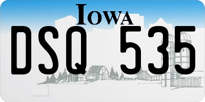 IA license plate DSQ535