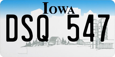 IA license plate DSQ547