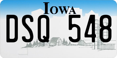 IA license plate DSQ548