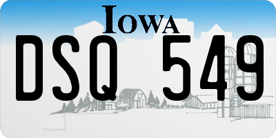 IA license plate DSQ549