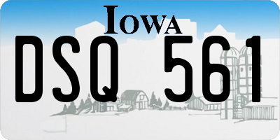 IA license plate DSQ561