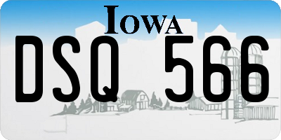 IA license plate DSQ566