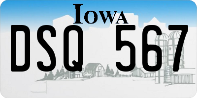 IA license plate DSQ567