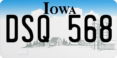 IA license plate DSQ568