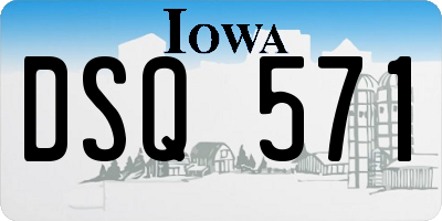 IA license plate DSQ571