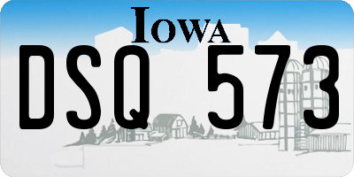 IA license plate DSQ573