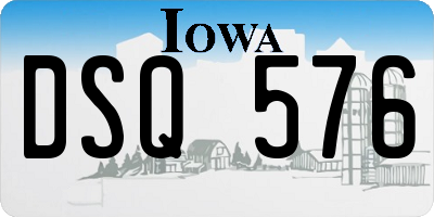 IA license plate DSQ576