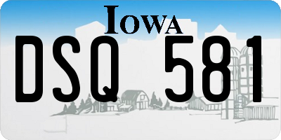 IA license plate DSQ581