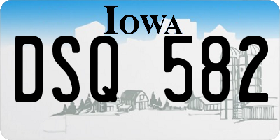 IA license plate DSQ582