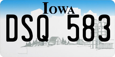 IA license plate DSQ583