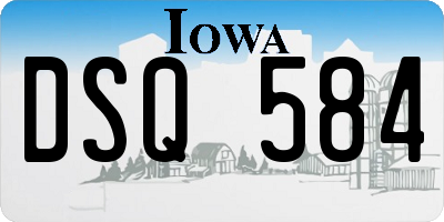 IA license plate DSQ584