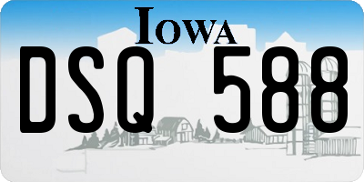 IA license plate DSQ588