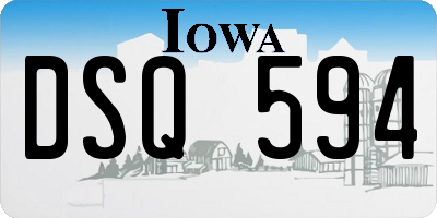 IA license plate DSQ594