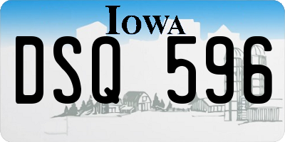 IA license plate DSQ596