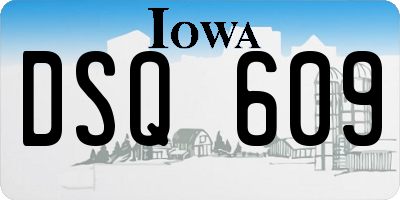IA license plate DSQ609