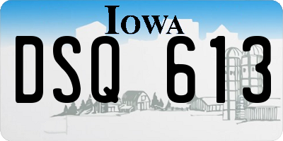 IA license plate DSQ613